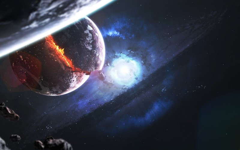 apocalyptic, digital art, space, space art, Vadim Sadovski