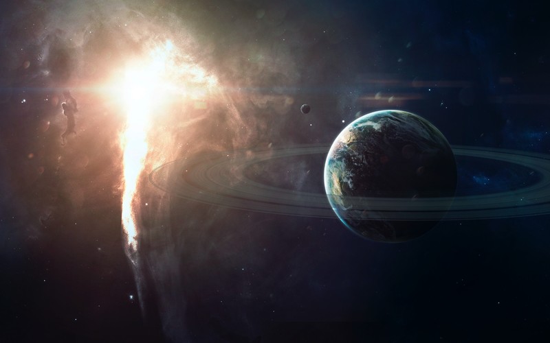 Vadim Sadovski, space, space art, planetary rings, digital art, planet