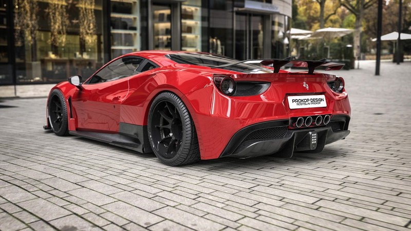Rostislav Prokop, Ferrari 488, Ferrari, vehicle, car, red cars