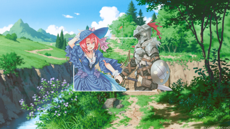 anime, anime girls, picture-in-picture, Goblin Slayer