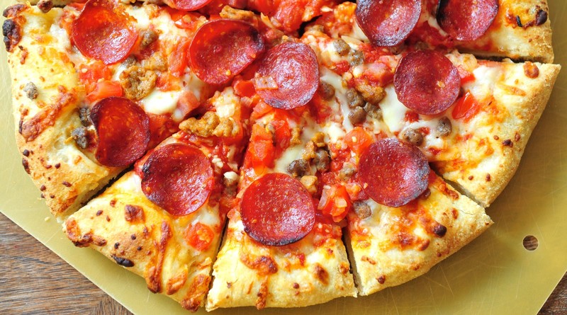 pizza, food, cheese, salami