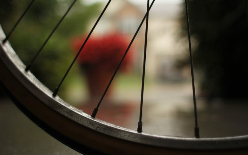 bicycle, tired, outdoors, macro