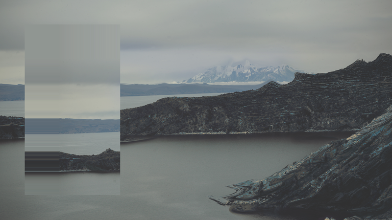 glitch art, nature, digital art, landscape