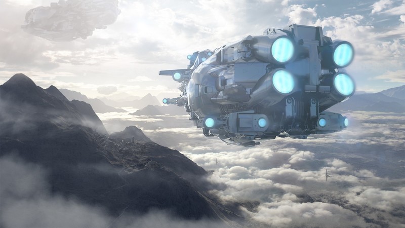 digital art, vehicle, science fiction, futuristic