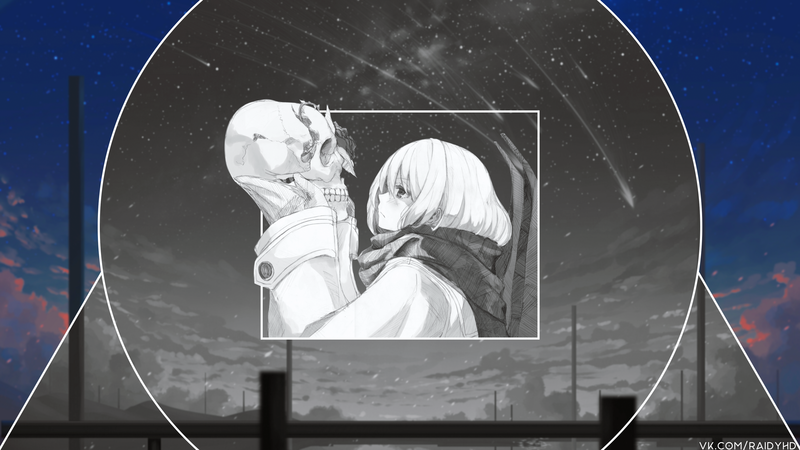 anime girls, picture-in-picture, anime