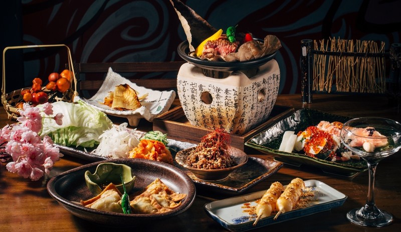 food, still life, meat, Asia, lettuce, flowers, sushi