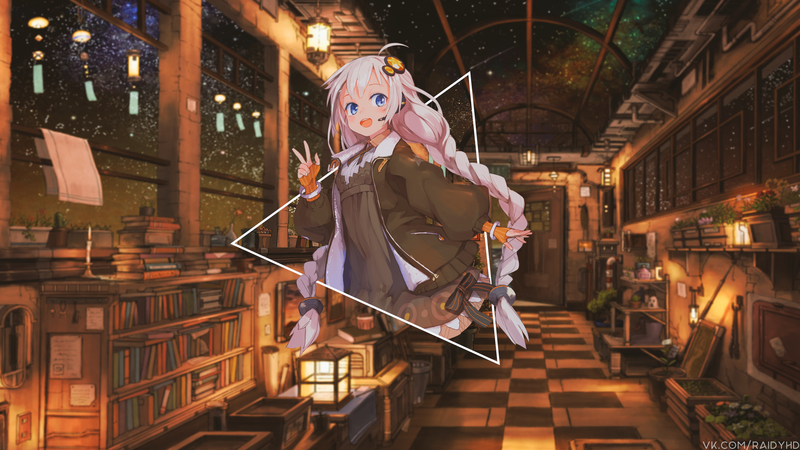 anime girls, anime, picture-in-picture, pink hair, blue eyes, long hair, open mouth