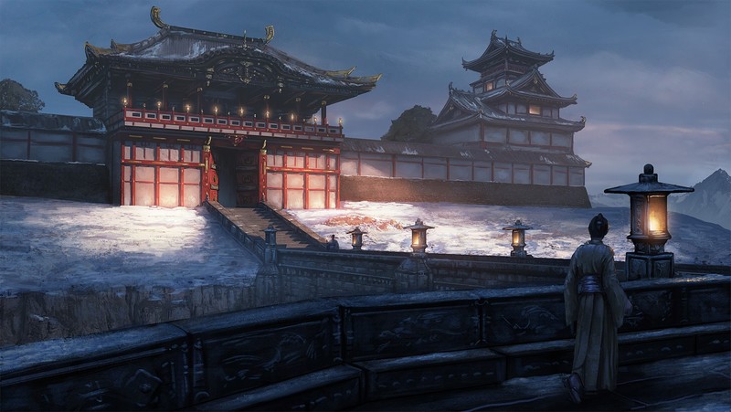 artwork, temple, fantasy art, Asian, geisha, digital art, illustration, Chinese architecture
