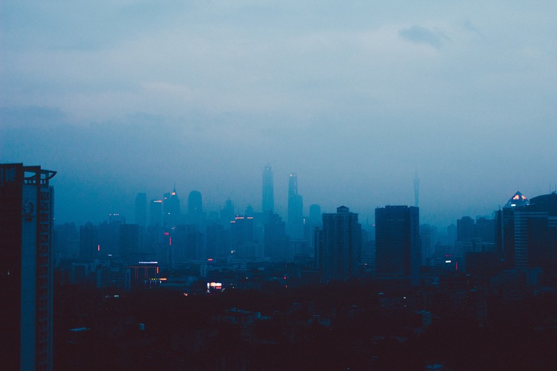 city, skyscraper, dark, cityscape
