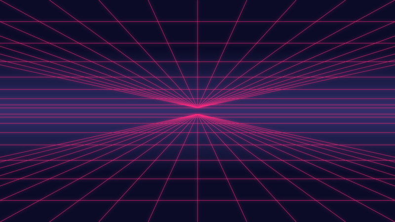 Retrowave, neon, artwork, minimalism, digital art