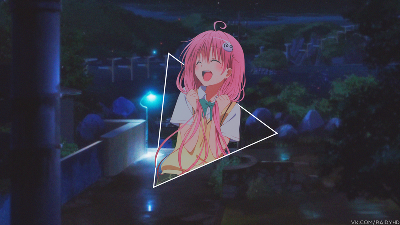 anime, anime girls, picture-in-picture, pink hair, open mouth