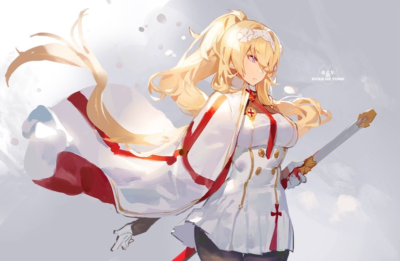 anime, anime girls, fantasy girl, blonde, long hair, big boobs