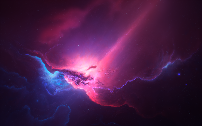 digital art, artwork, universe, space, colorful, space art, pink, blue