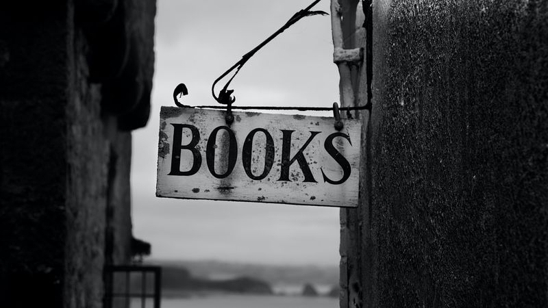 books, inscription, bw, 4k