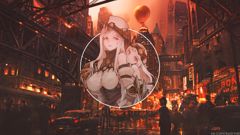 anime girls, anime, picture-in-picture, steampunk, Kantai Collection, big boobs