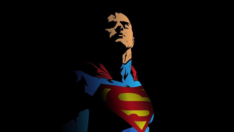 Superman, superhero, DC Universe, DC Comics, artwork, simple background, black background