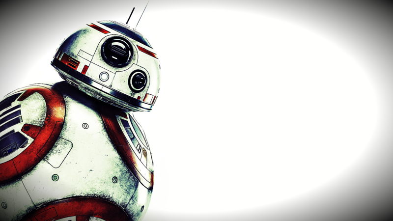 BB-8, movie poster, Star Wars, simple background, robot, Star Wars Droids