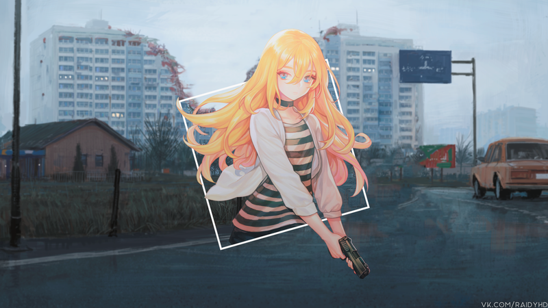 anime girls, anime, picture-in-picture