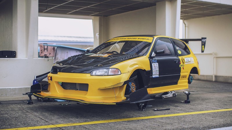 Honda, civic, EG, vehicle, yellow cars, Honda Civic