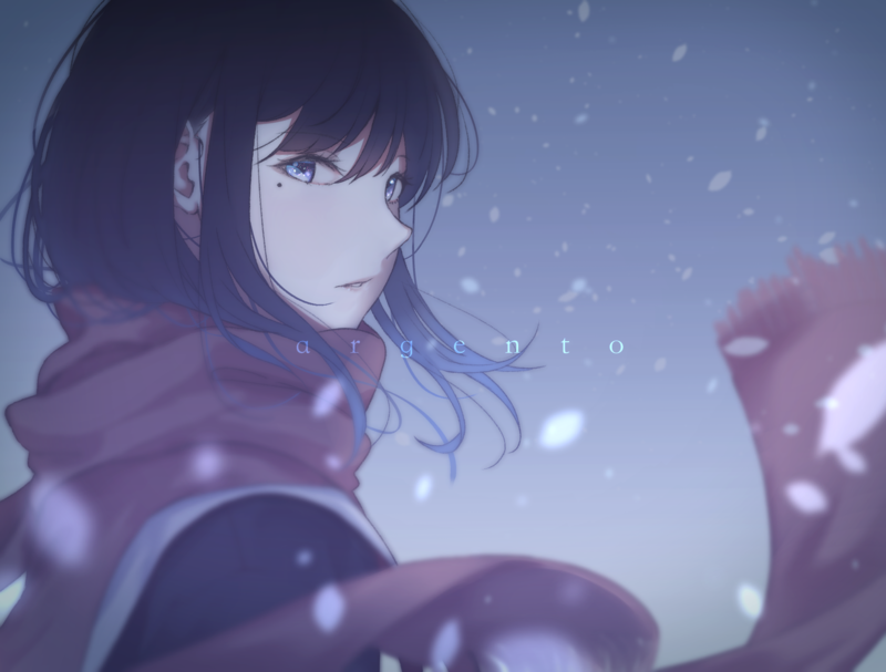 anime, anime girls, face, dark hair, portrait