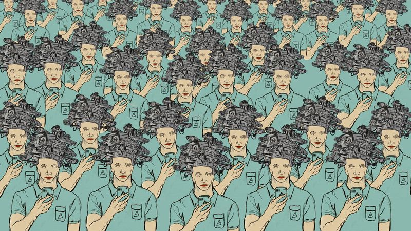 society, people, crowd, sameness, 4k