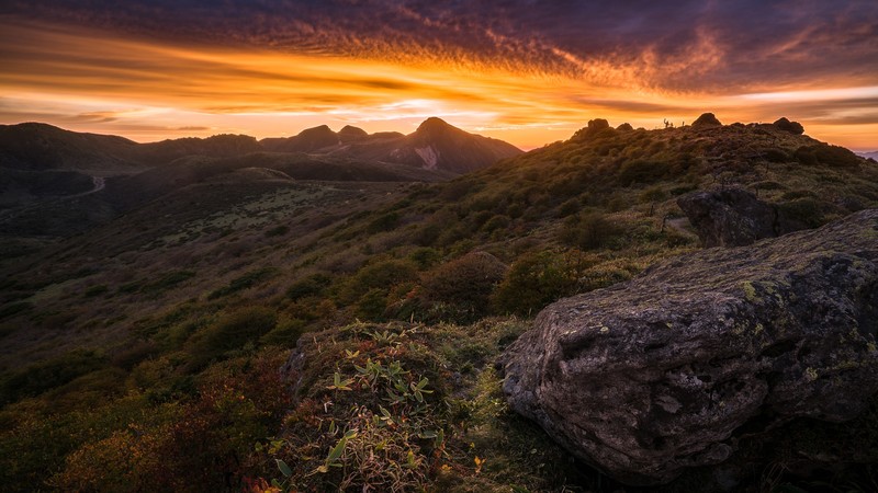 dark, landscape, mountains, sky, sunlight, rocks