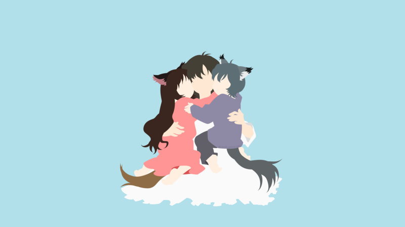 minimalism, Wolf Children, anime