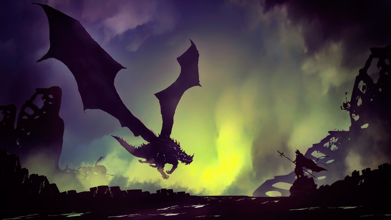fantasy art, artwork, fan art, dark fantasy, dragon