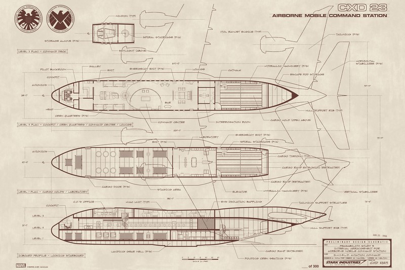 S.H.I.E.L.D., Agents of S.H.I.E.L.D., blueprints, Stark Industries