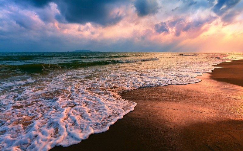 landscape, shore, water, environment, sea, sea foam