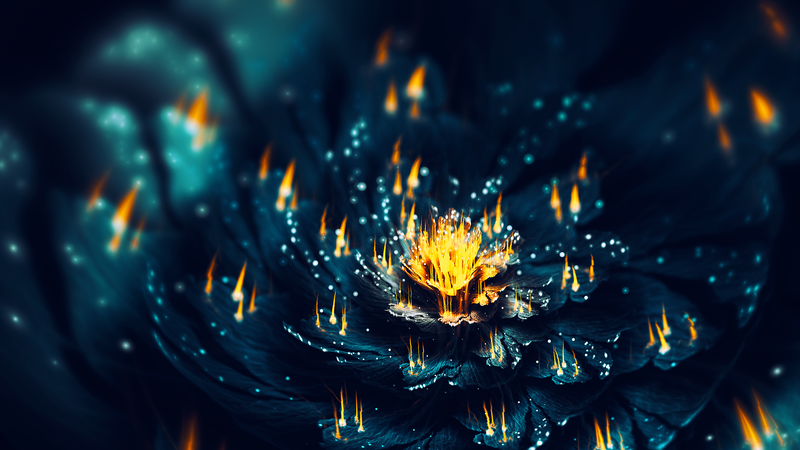 abstract, 3D Abstract, digital art, CGI, fractal flowers