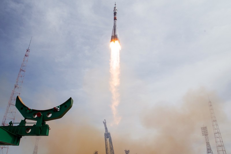 Baikonur Cosmodrome, rocket, vehicle, sky, low-angle