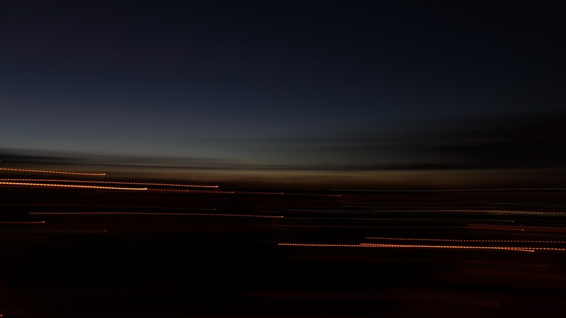 road, dark, lights, long exposure