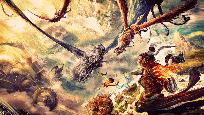 fantasy art, artwork, fan art, science fiction, concept art, digital art, dragon, creature