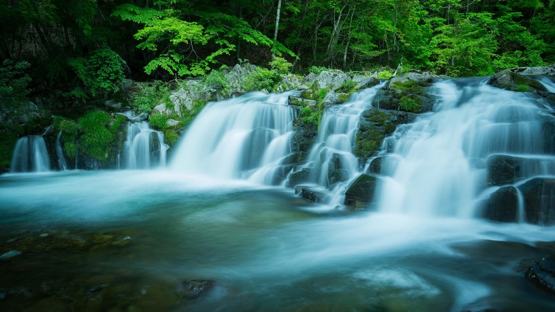water, waterfall, nature