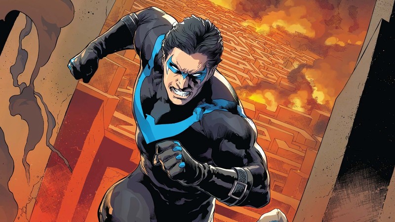 DC Comics, Nightwing, illustration, superhero