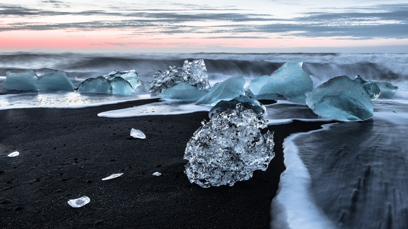 ice, sea, nature