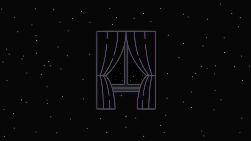 stars, window, simple background, black background, minimalism, artwork
