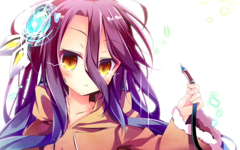 No Game No Life, anime girls, purple hair, robot, futuristic, Shuvi