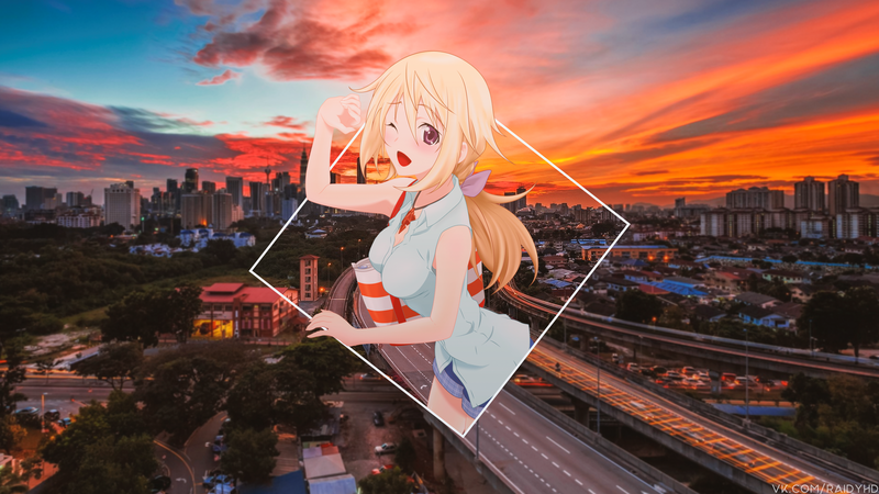 anime girls, anime, picture-in-picture