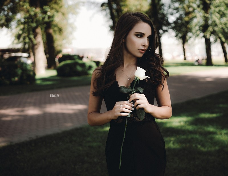 women, flowers, rose, women outdoors