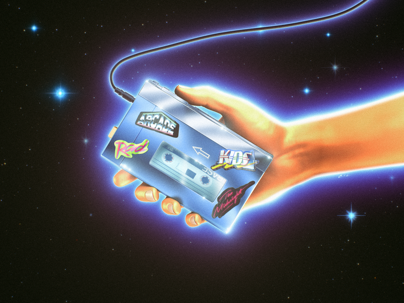synthwave, OutRun, cassette, music, space, nostalgia