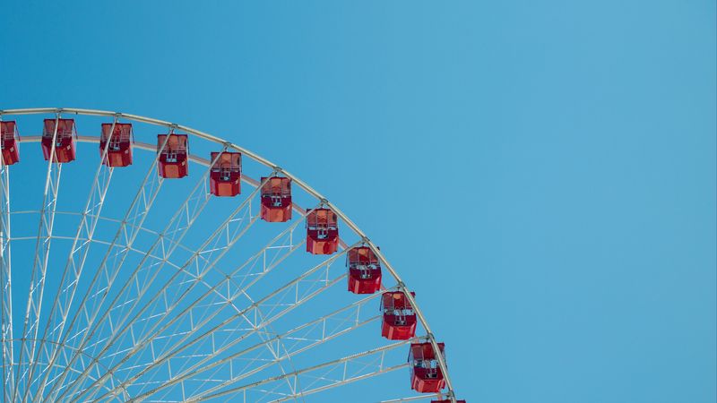ferris wheel, attraction, cabs, 4k