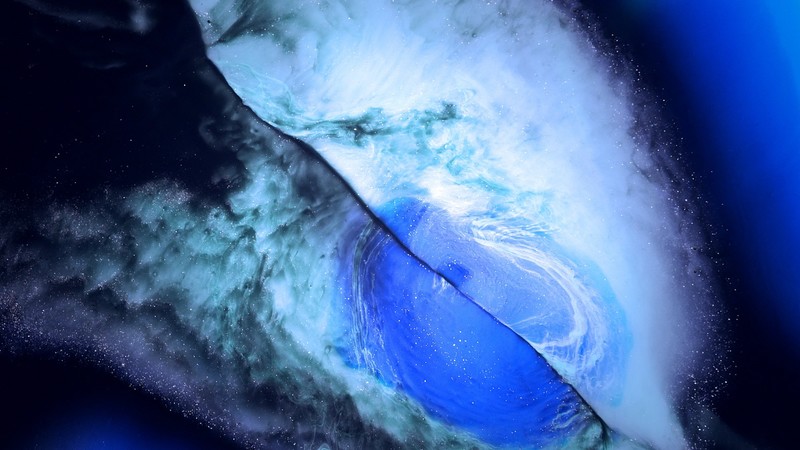 abstract, Davy Evans, shapes, space art, space, blue, digital art, cyan