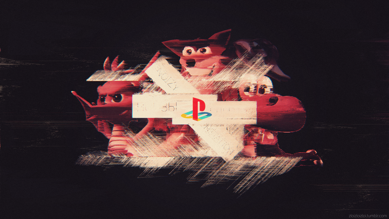 glitch art, abstract, digital art, PlayStation, video games