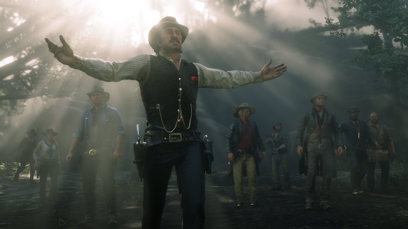 Red Dead Redemption, Rockstar Games, Red Dead Redemption 2, Dutch van der Linde, Micah Bell, Arthur Morgan, Javier Escuella, Sadie Adler, Lenny Summers, outlaws