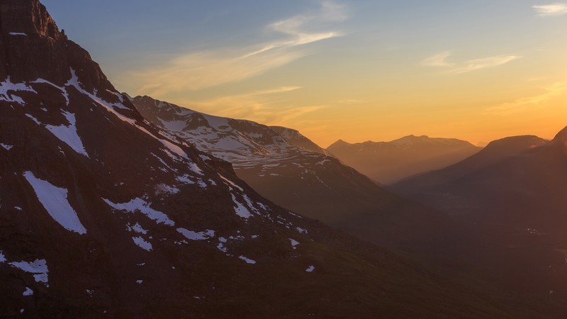mountains, sunlight, nature