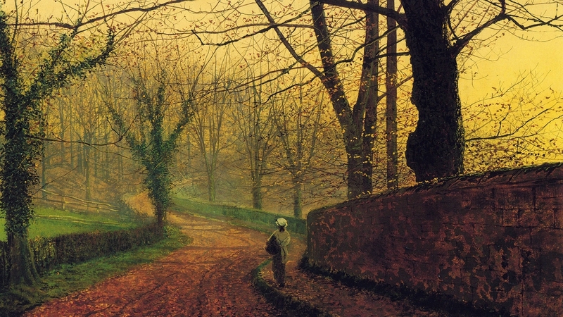 painting, fall, autumn, nature