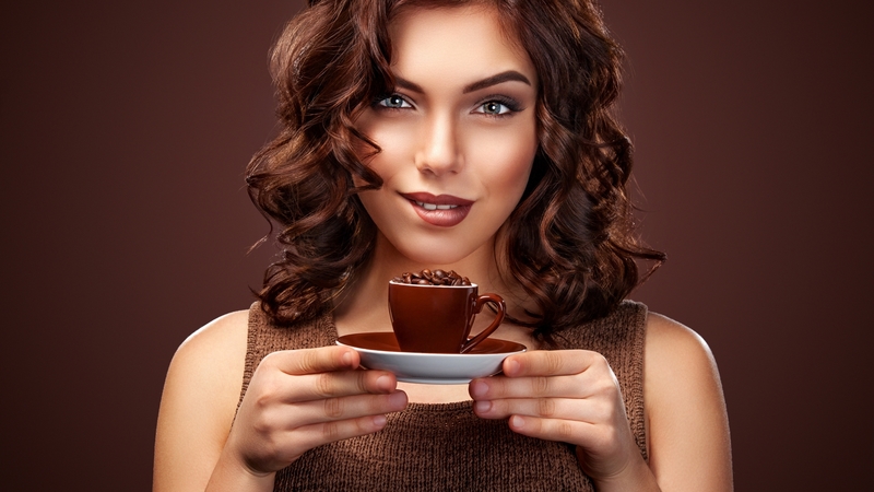 cup, makrup, model, coffee