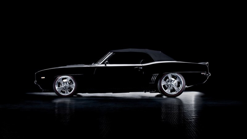 chevy, black, camaro, car